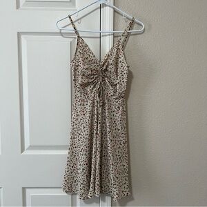 SHEIN Floral Print Cream Dress - Small